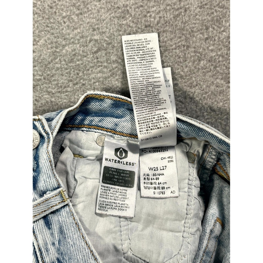 Levi's Ribcage Straight Ankle Jeans Womens 25 Blue Denim Cotton Light Wash - Picture 9 of 16